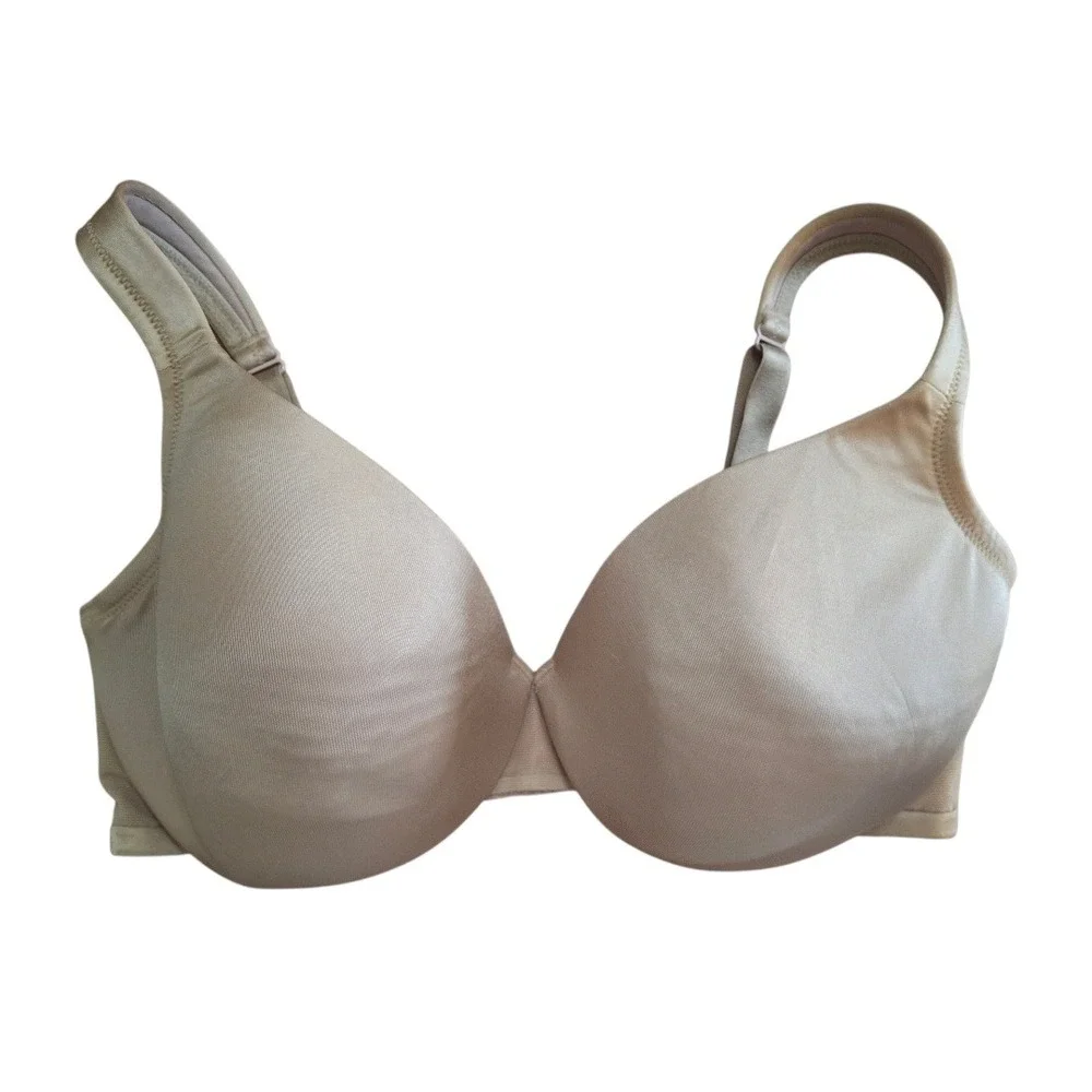 Cacique Smooth Boost Plunge Bra Tan Beige‎ Underwire 40DD 1038685
